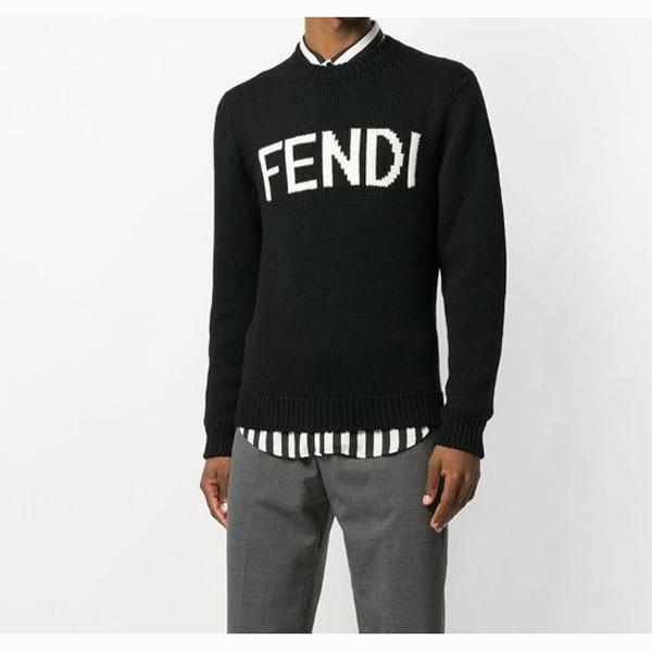 関税送料込* FENDI(フェンディ)ロゴ ニット100927